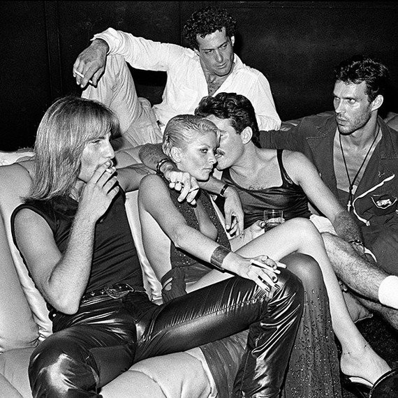 Guests in Conversation on a Sofa, Studio 54, New York, 1979. © Bill Bernstein, David Hill Gallery, London