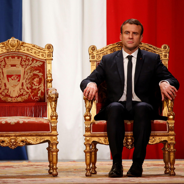 Emmanuel Macron nach seiner Amtseinführung 2017 © Getty, Foto: Charles Platiau