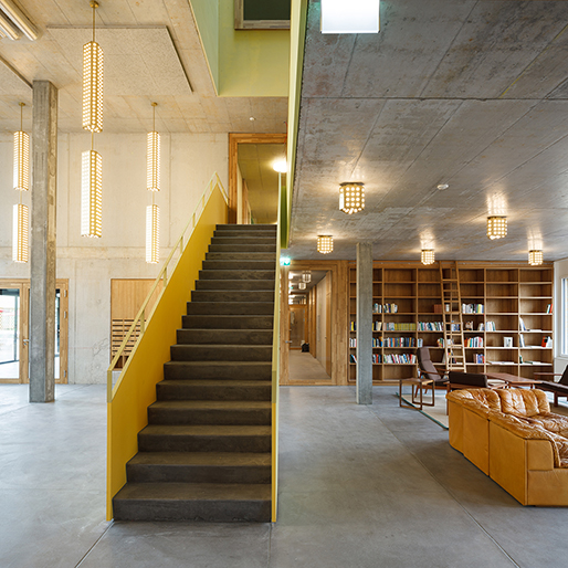Bibliothek, Cooperative Kalkbreite, Zürich, 2014 Müller Sigrist Architekten © Müller Sigrist Architekten, Foto: Martin Stollenwerk