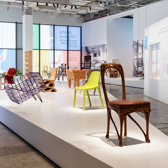 Installation view »Masterpieces of Furniture Design«, M7, Qatar © Qatar Museums, 2023, photo: Ali Al-Anssari