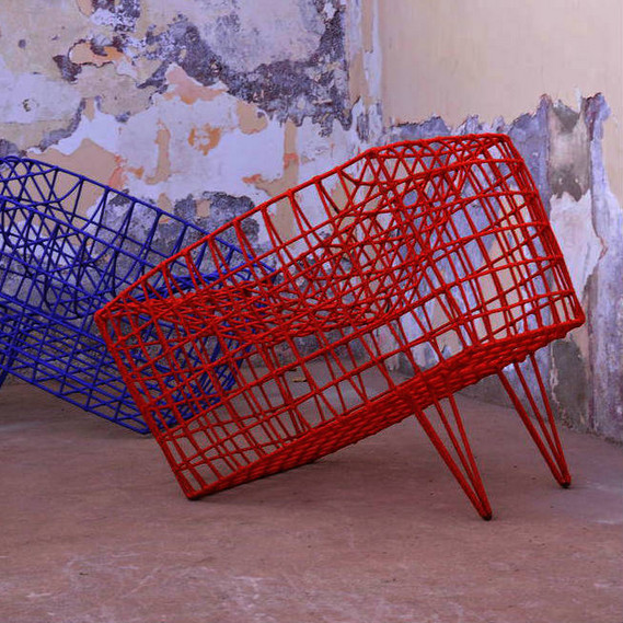 Cheick Diallo, »Fauteil Sansa bleu«, 2011, chair, © Cheick Diallo